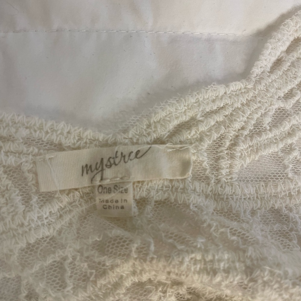 Mystree One Size Lace Top Cream - Picture 11 of 11